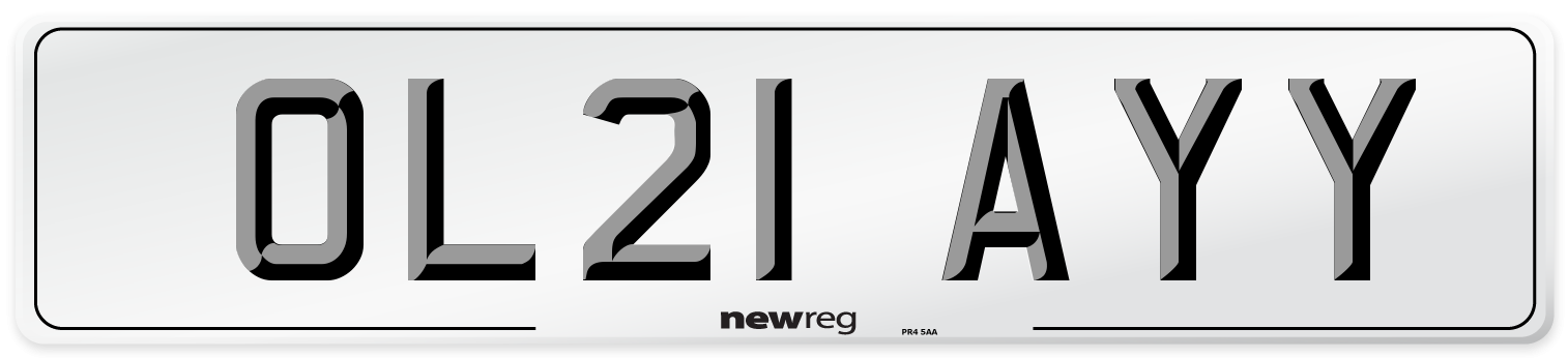 OL21 AYY Number Plate from New Reg